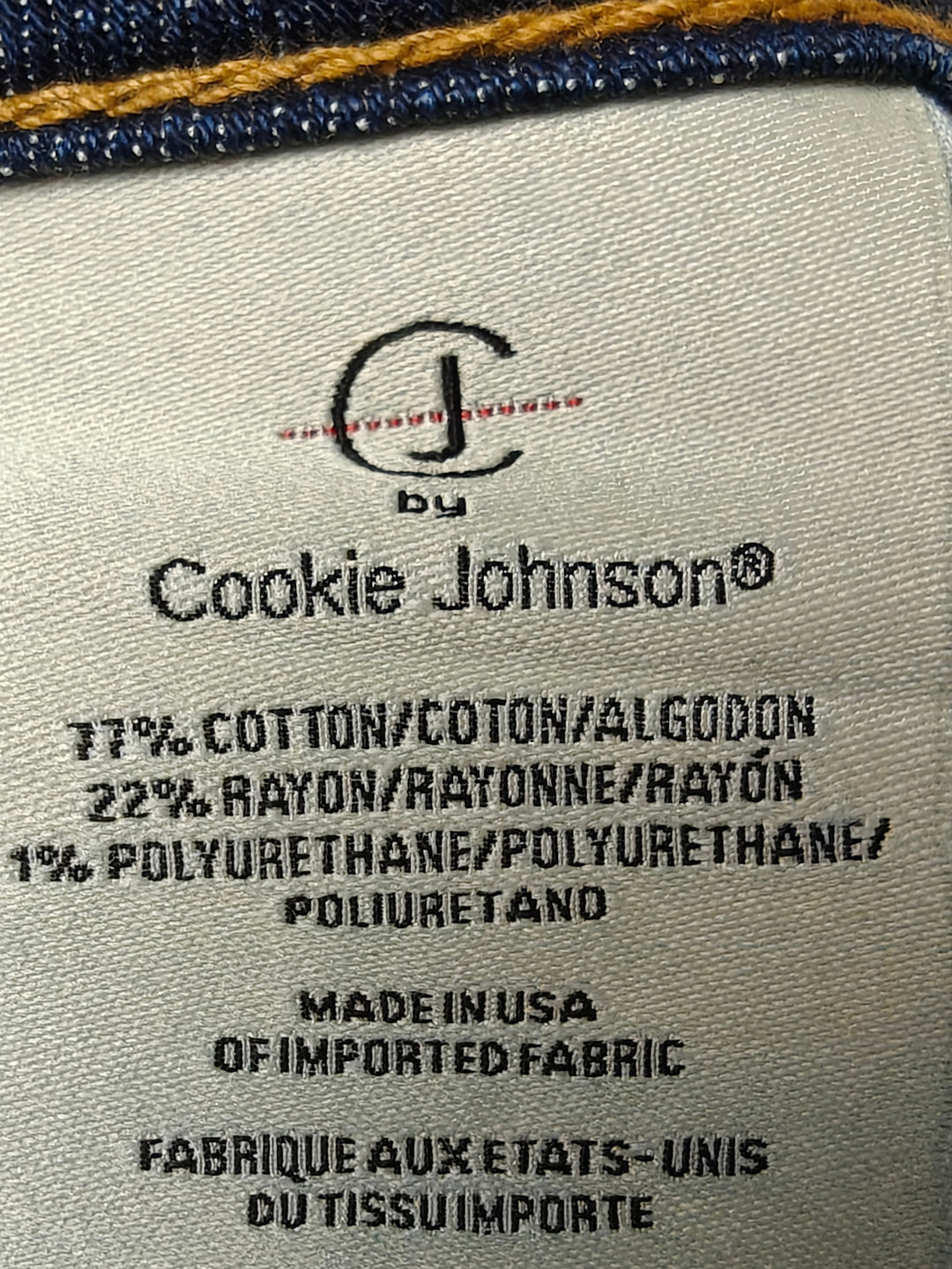 Womens CJ by Cookie Johnson Skinny Jeans Blue Size 34