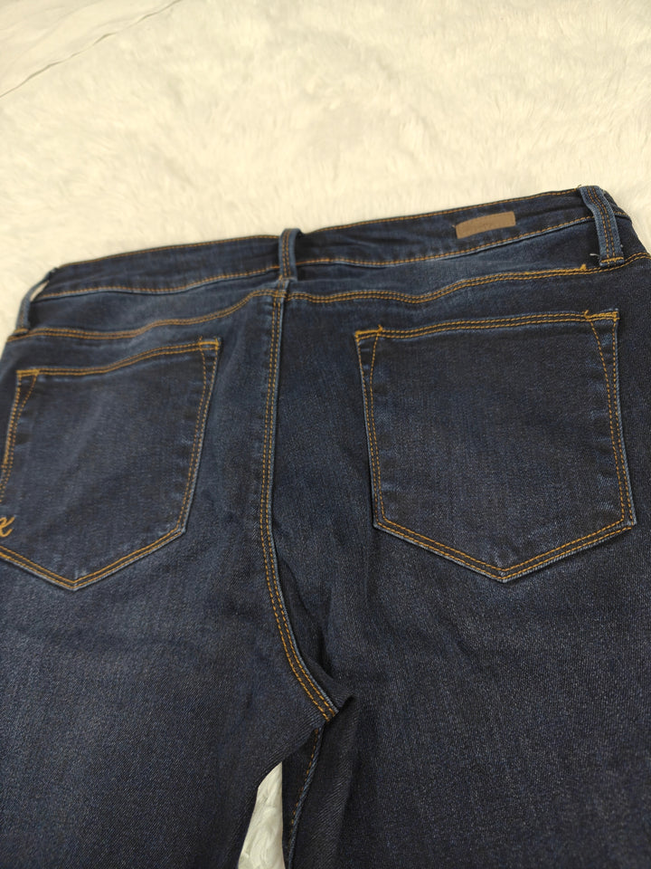 Womens KUT From The Kloth Dark Indigo Flare Jeans Size 12