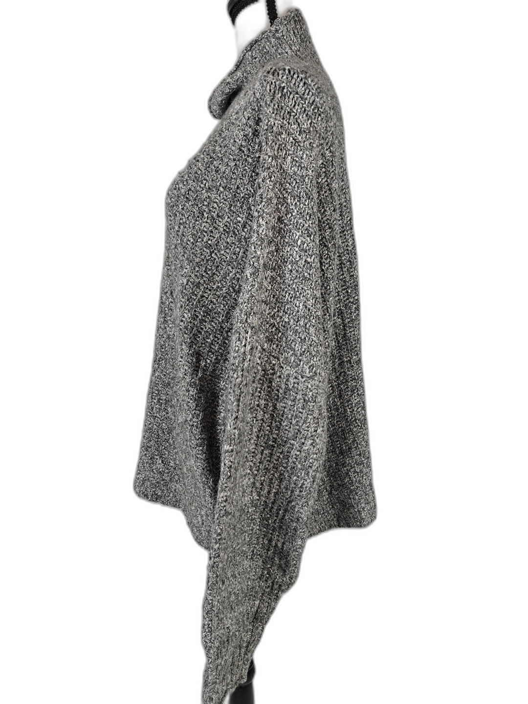 American Eagle Womens Chunky Knit Turtleneck Sweater Heather Gray Size XL
