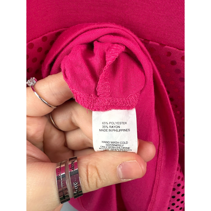 Women’s Express Large Hot Neon Pink Bandage Dress w/ Sequin Stripes