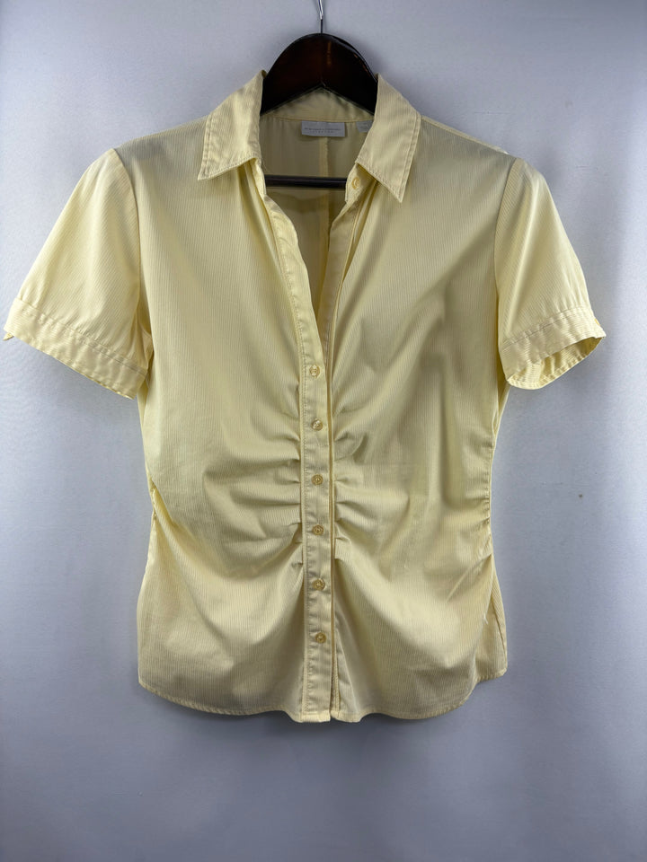 Women’s New York & Company Medium Yellow Button Up Blouse