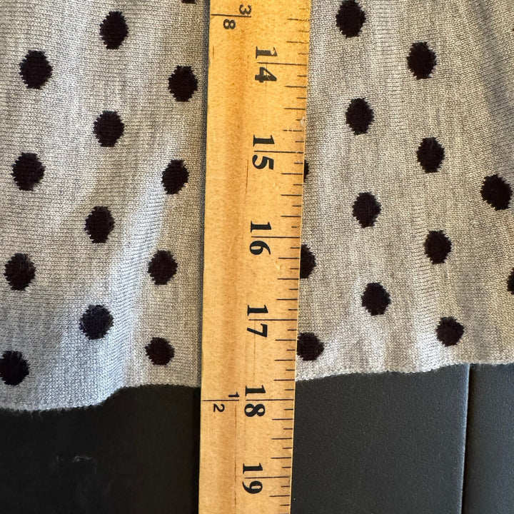 NWT Bethany Mota Black & Gray Polka Dot Reversible Knit Skater Skirt, Medium