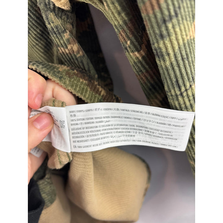 Men’s Abercrombie & Fitch Small Green Camo Corduroy Button Up