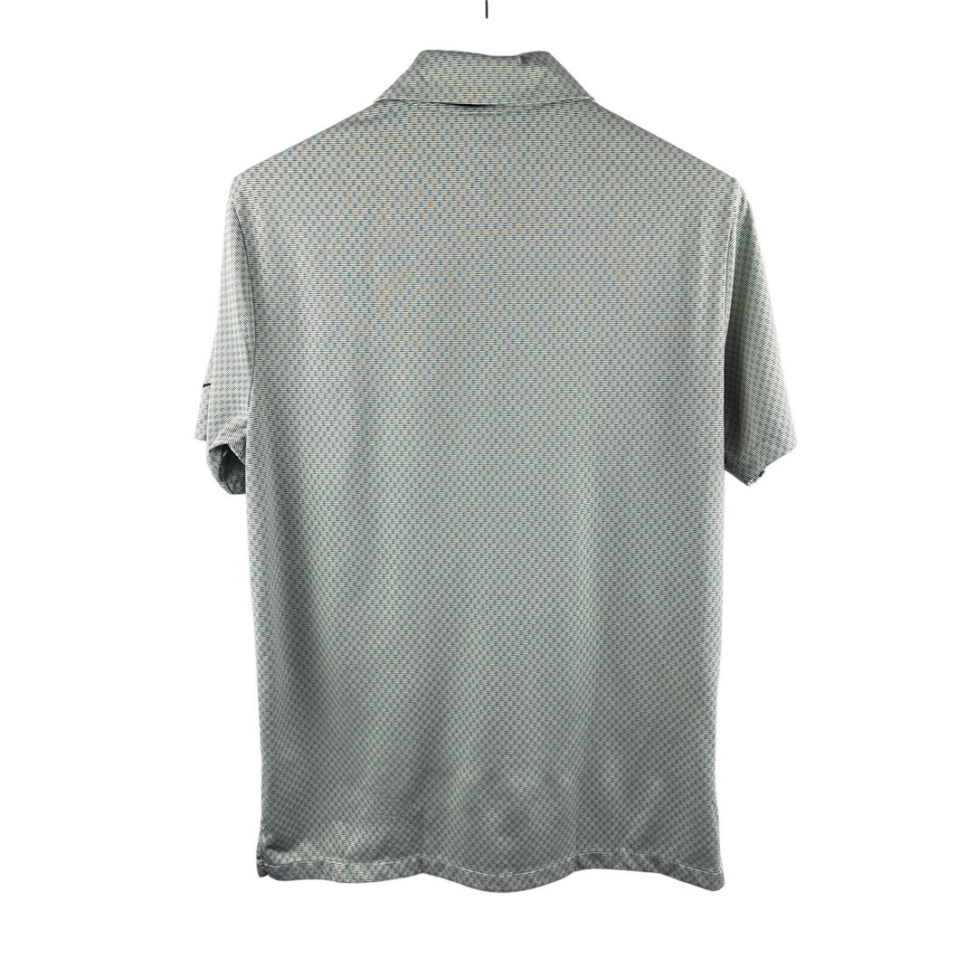 Men’s Nike Medium Green & Black Patterned 3/4 Button Dri-Fit Shirt
