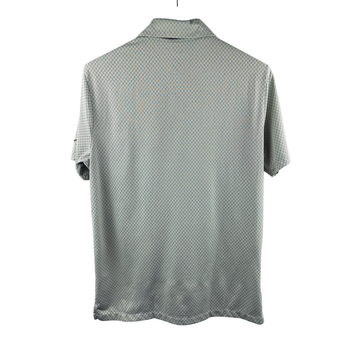 Men’s Nike Medium Green & Black Patterned 3/4 Button Dri-Fit Shirt