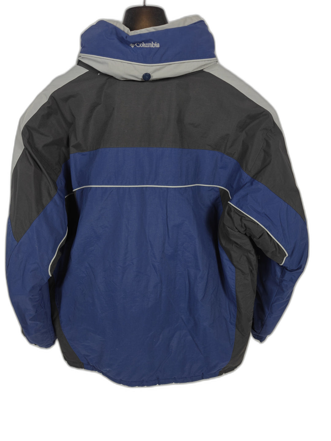 Mens Columbia Waterproof Insulated Winter Jacket Blue Black Large