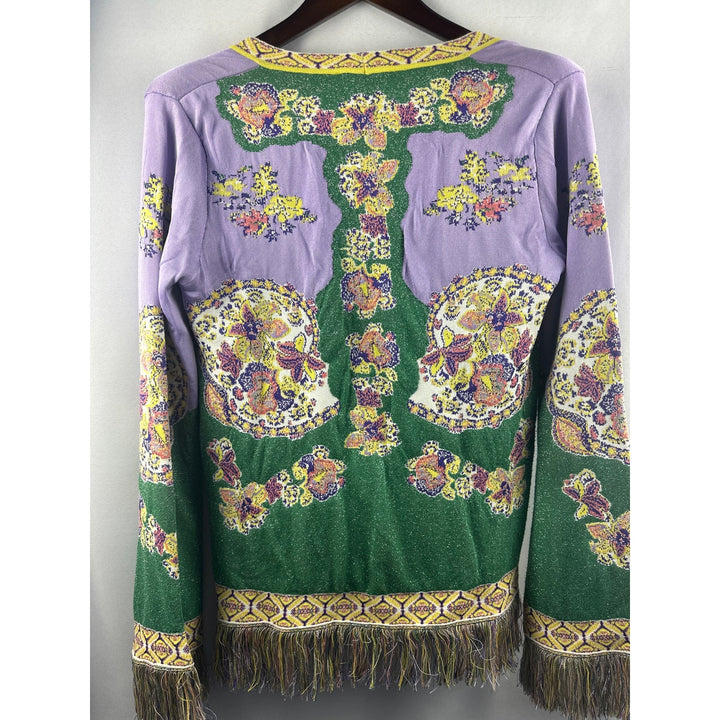 Women’s Etro 46 Purple and green poncho tunic Size M