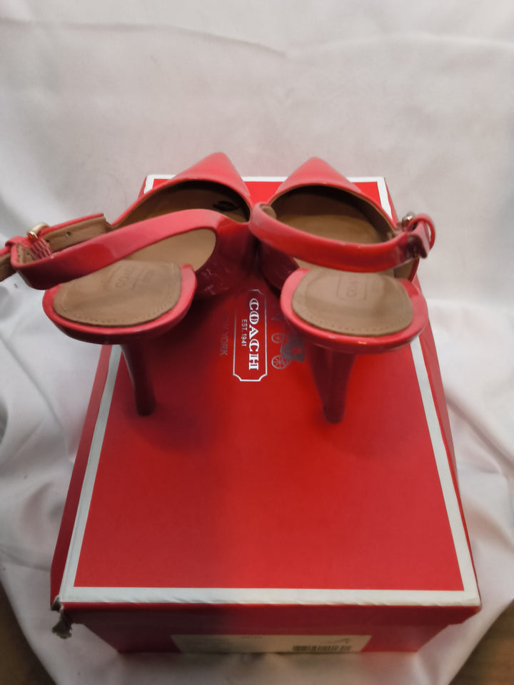 Authentic Lilly Patent Leather Pointed-Toe Slingback Size 8.5 - Excellent Condition
