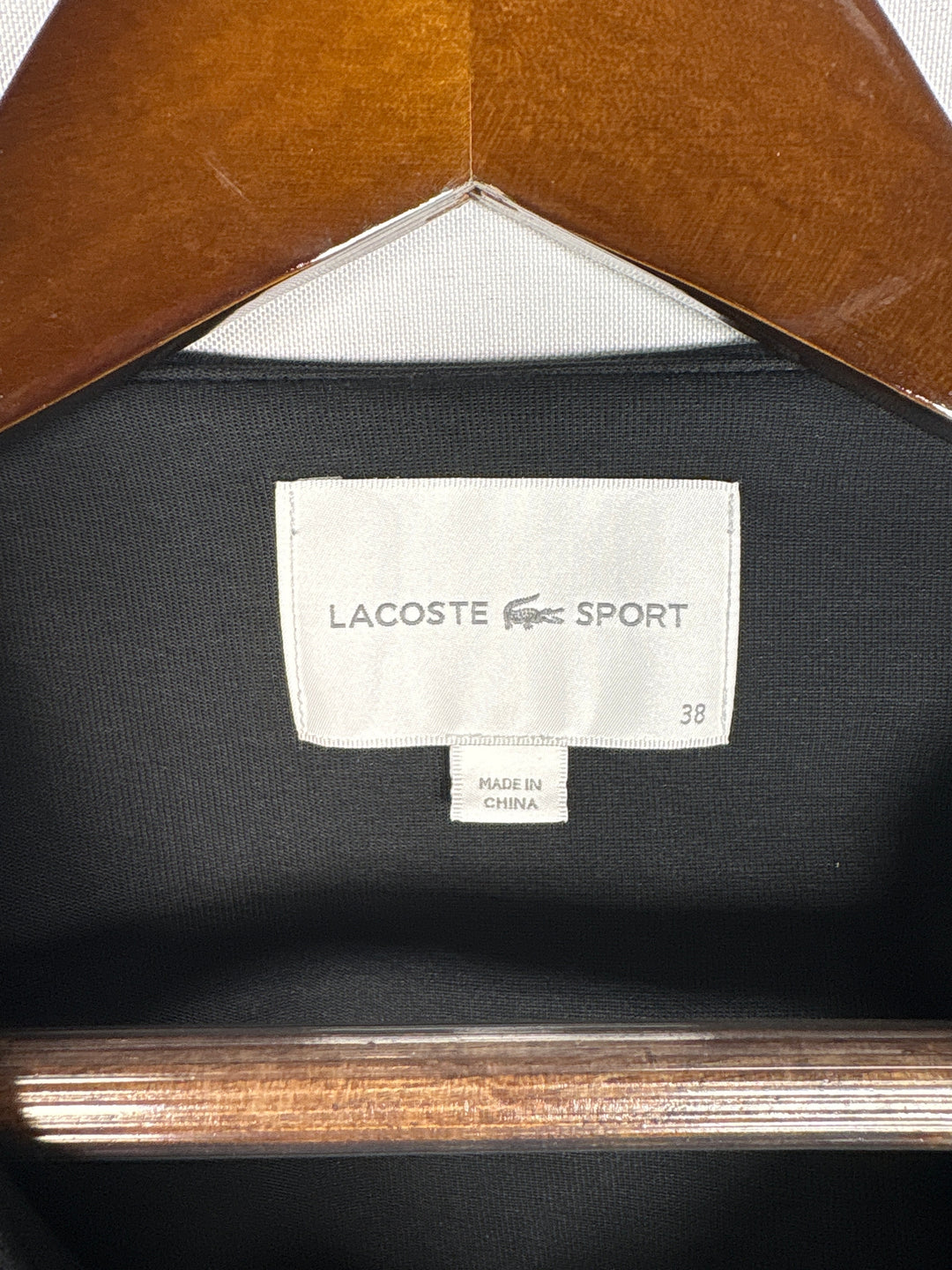 Womens Lacoste Sport Black Logo Crewneck Sweatshirt Size 38