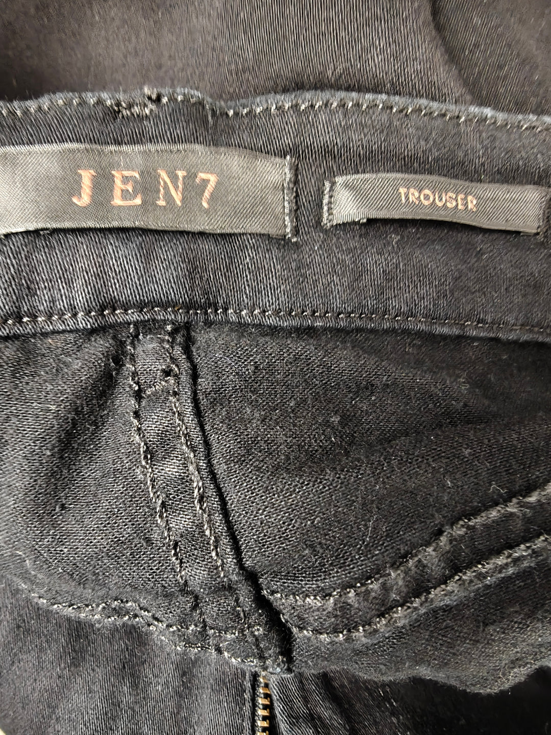 JEN7 Womens Black Trouser Jeans Size 14 Stretch Denim NWT