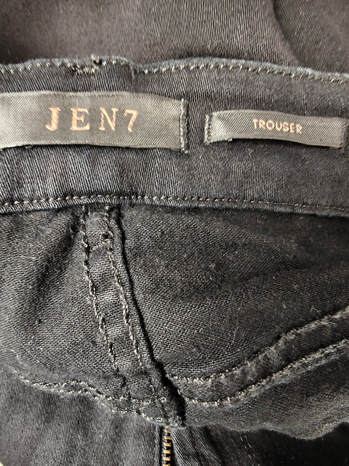 JEN7 Womens Black Trouser Jeans Size 14 Stretch Denim NWT