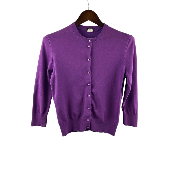 Women’s J.Crew Medium Purple Button Up Cardigan