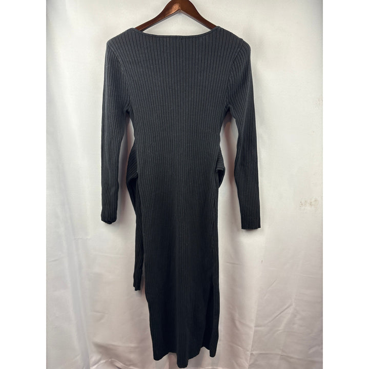 Women’s Good American Size 3 Black Long Sleeve Bodycon Dress
