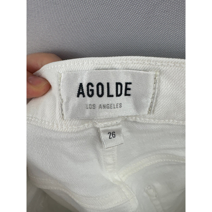 Women’s Agolde Size 26 White Straight Leg Jeans