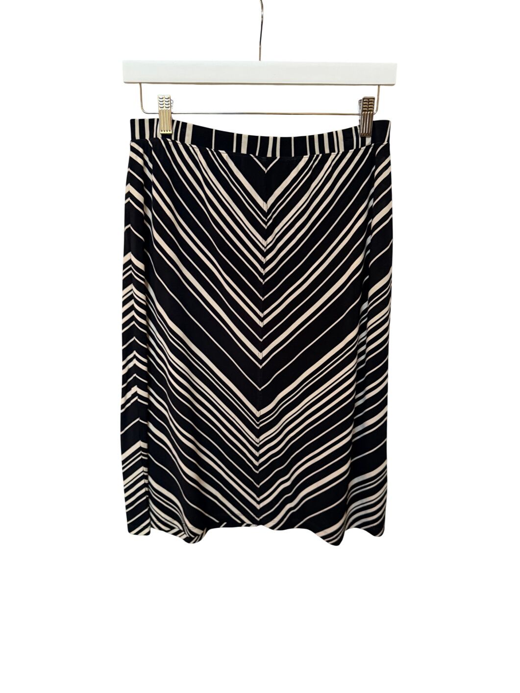 Merona Womens Black And White Geometric A Line Skirt Size S