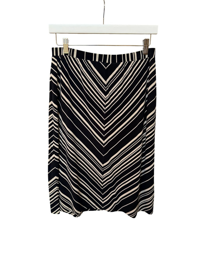 Merona Womens Black And White Geometric A Line Skirt Size S