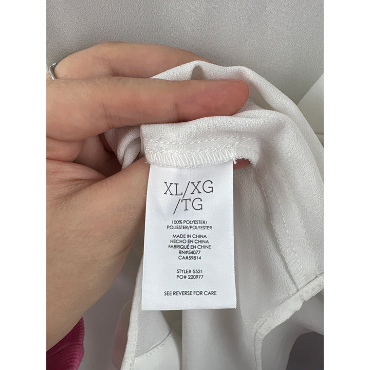 Women’s Cabi XL White Button Up 3/4 Length Sleeve Blouse.