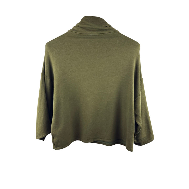 Women’s Corinne Small Olive Green Long Sleeve Turtleneck