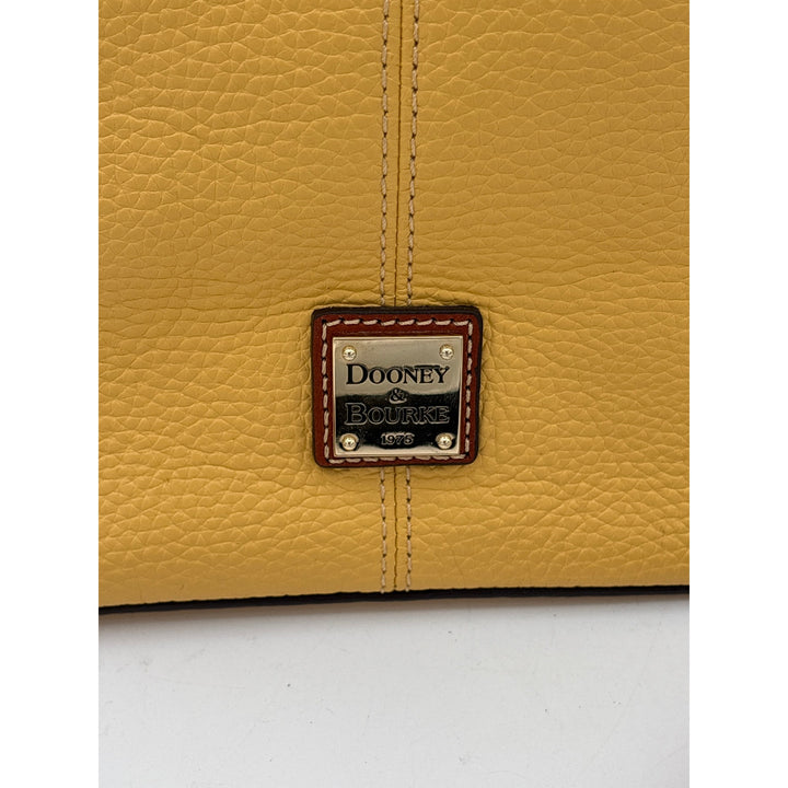 Women’s Dooney & Bourke Butter Yellow w/ Brown Accents Leather Crossbody Purse
