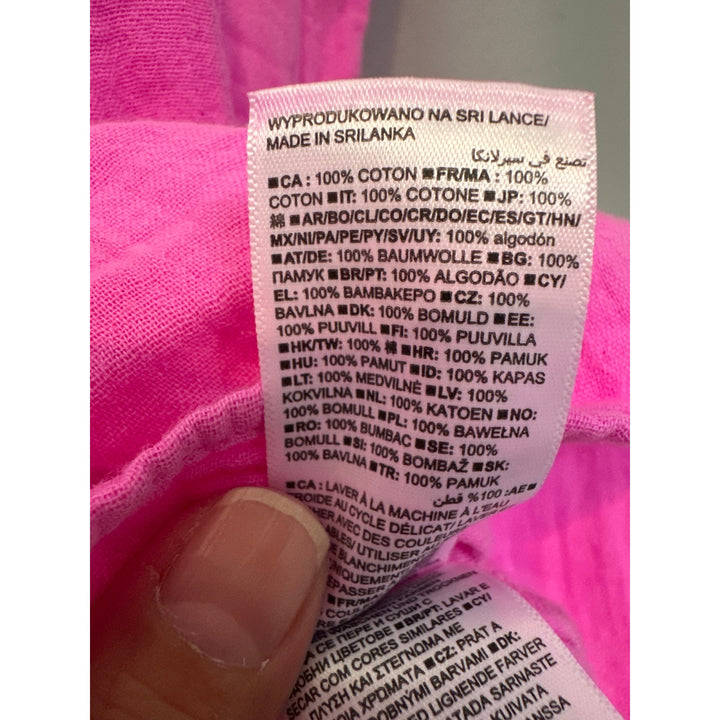 Women’s Gap Barbie Pink Boxy Crinkle Top Size M