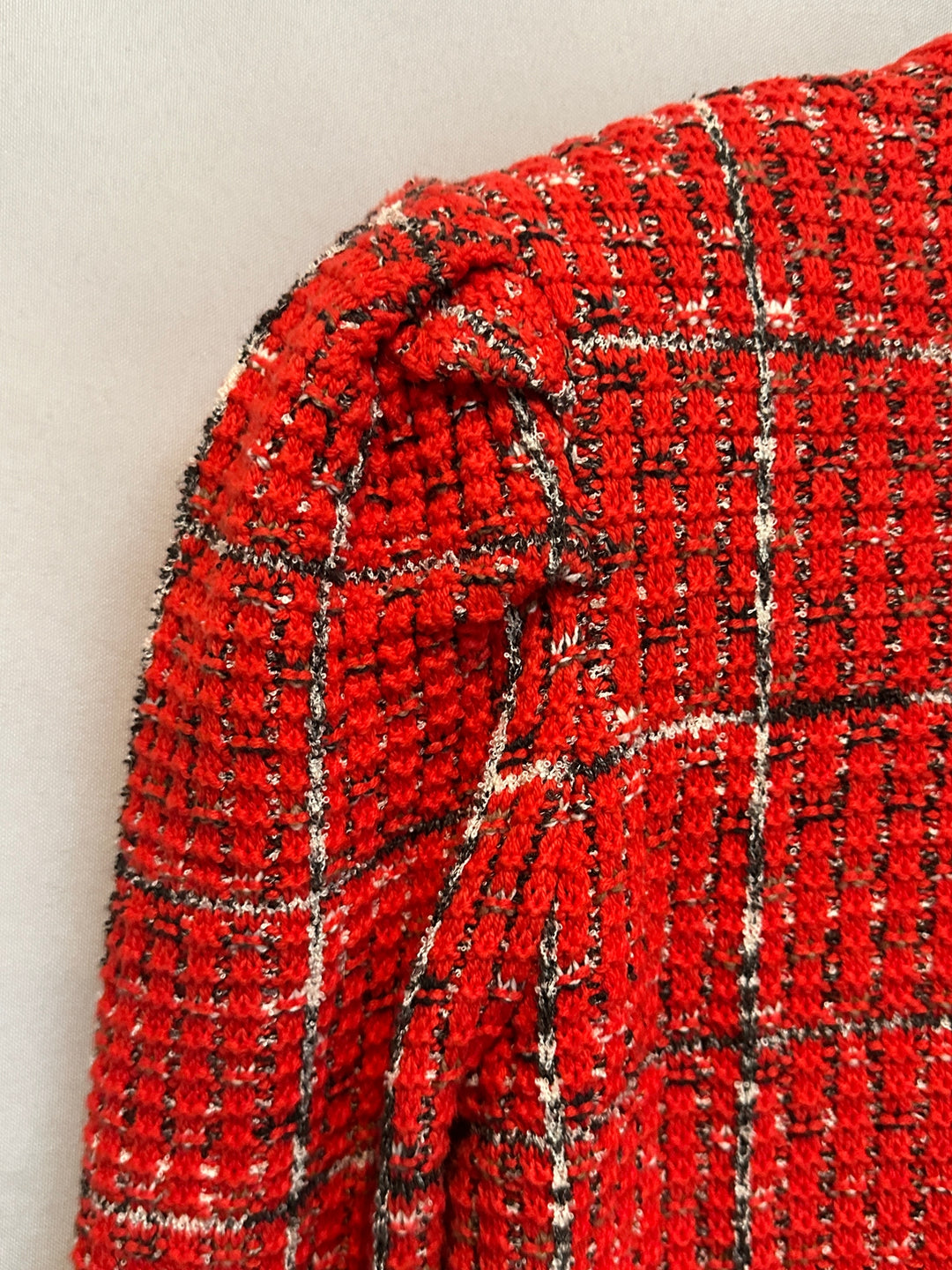Womens L Agence Jenni Red Cardigan Gold Buttons Size XS