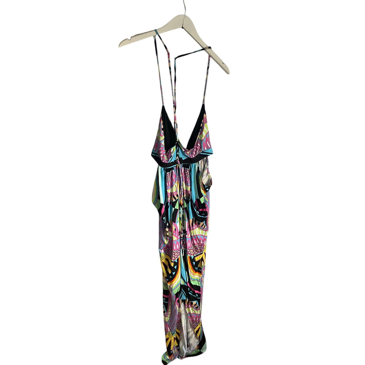 Mara Hoffman Swim Triangle Cutout Maxi Dress Medium Boho Aztec Dopamine Vacation