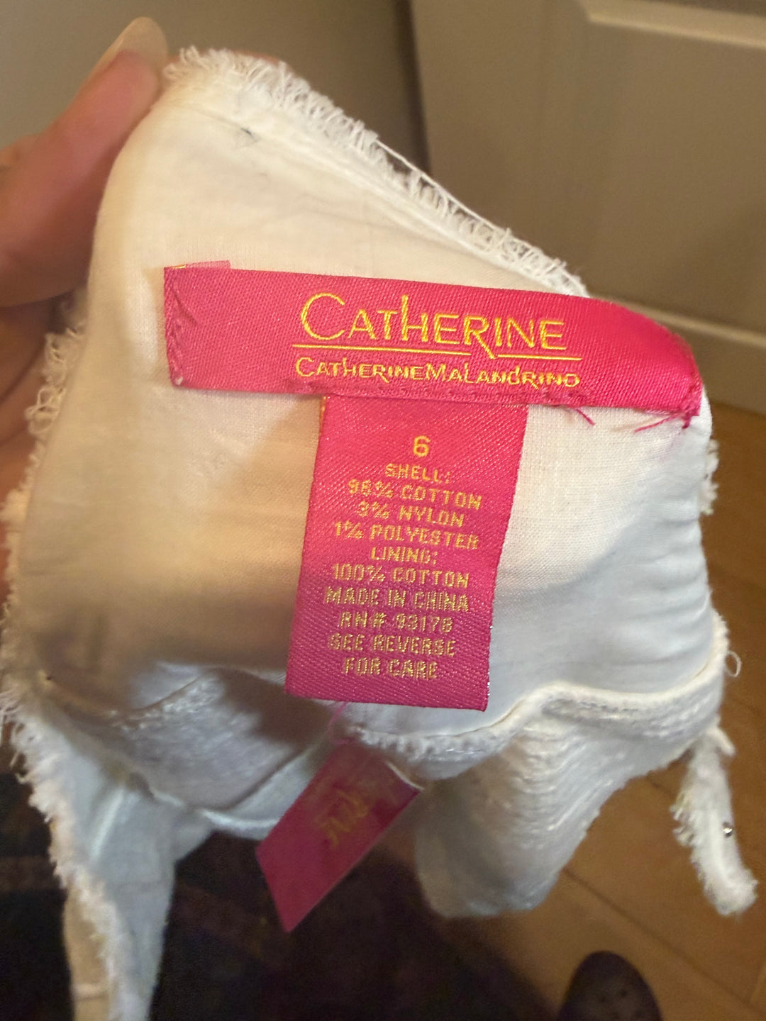 Catherine Malandrino White Tweed Frayed Blazer Jacket Size S NWT Preppy