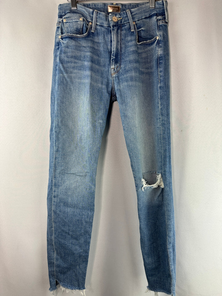 Womens Mother The Looker Ankle Step Fray Jeans Size 27