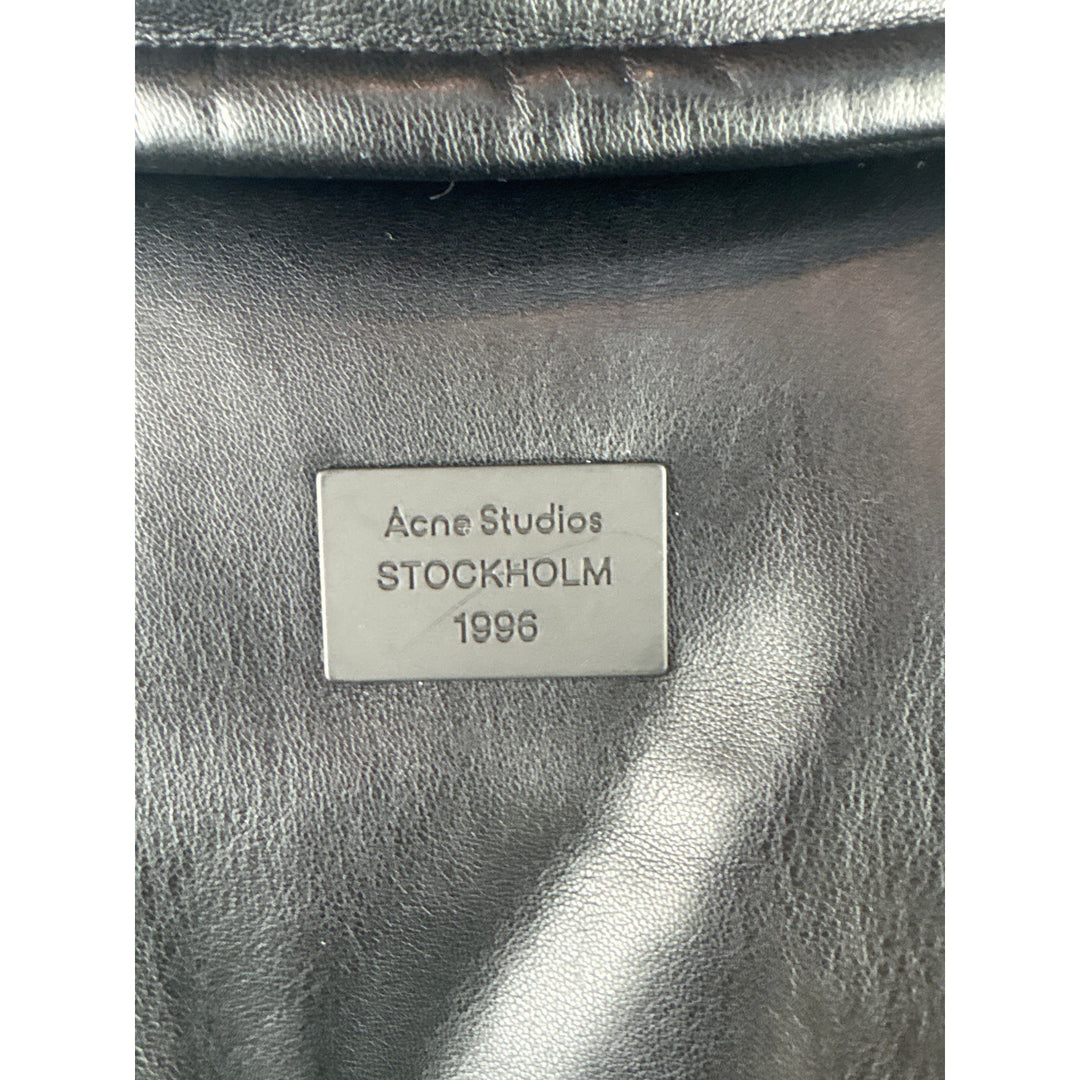 Women’s Acne Studios Medium Black Leather Bomber Jacket