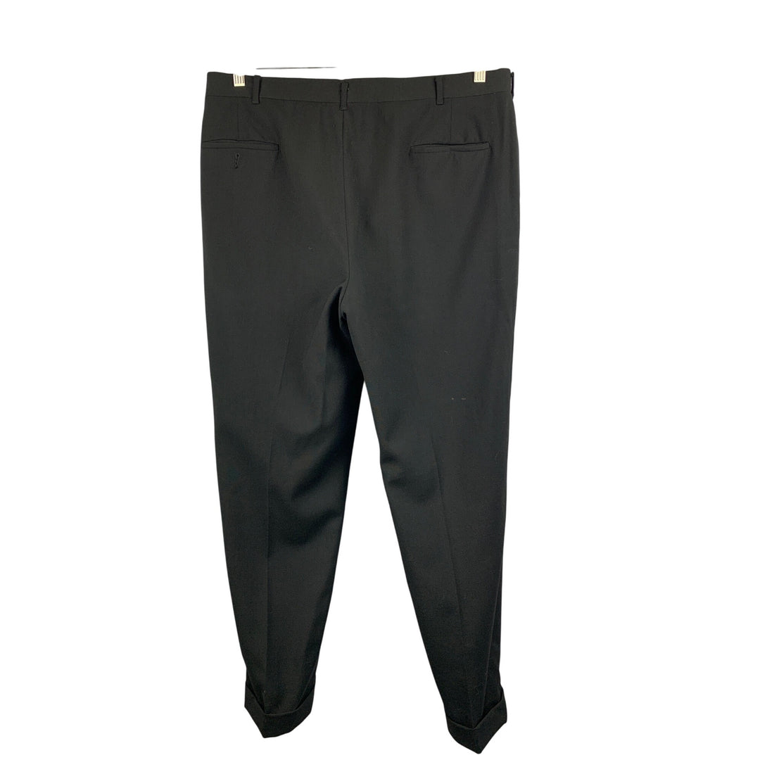 Ratner Black Dress Pants Trousers Mens 34W x 29L Polyester Wool Blend