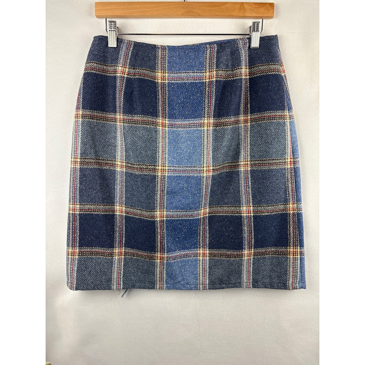 Women’s Liz Claiborne Size 8 Blue Plaid Skirt