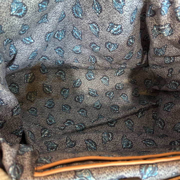 Tory Burch Knotted Whale Beach/Pool Tote Handbag Purse Blue Canvas Nautical Preppy Whimsical Vacatio