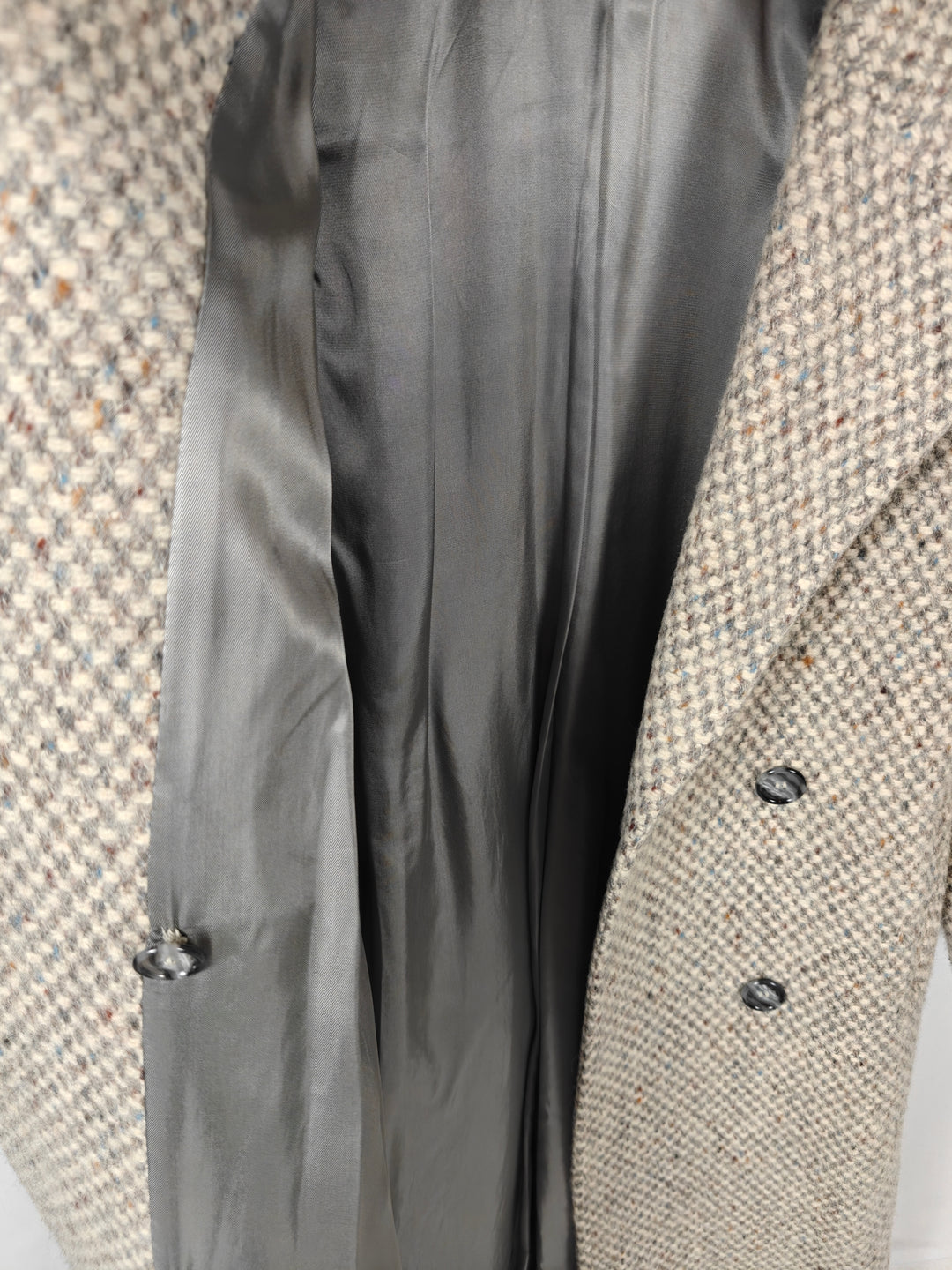 Womens International Scene Vintage Double Breasted Tweed Coat Size 5 6