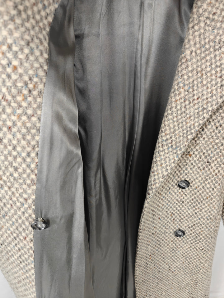 Womens International Scene Vintage Double Breasted Tweed Coat Size 5 6