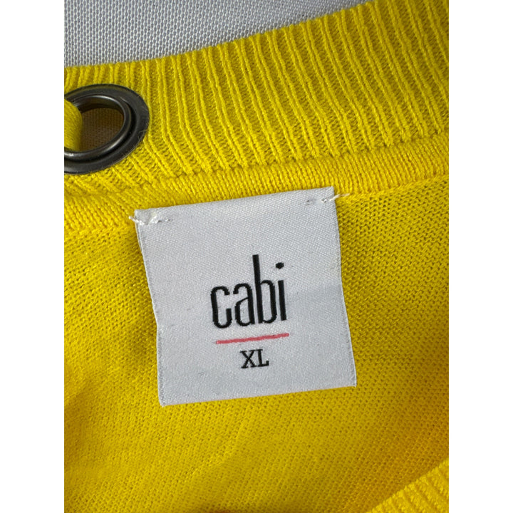 Women’s Cabi XL Bright Yellow V-Neck Long Sleeve Sweater