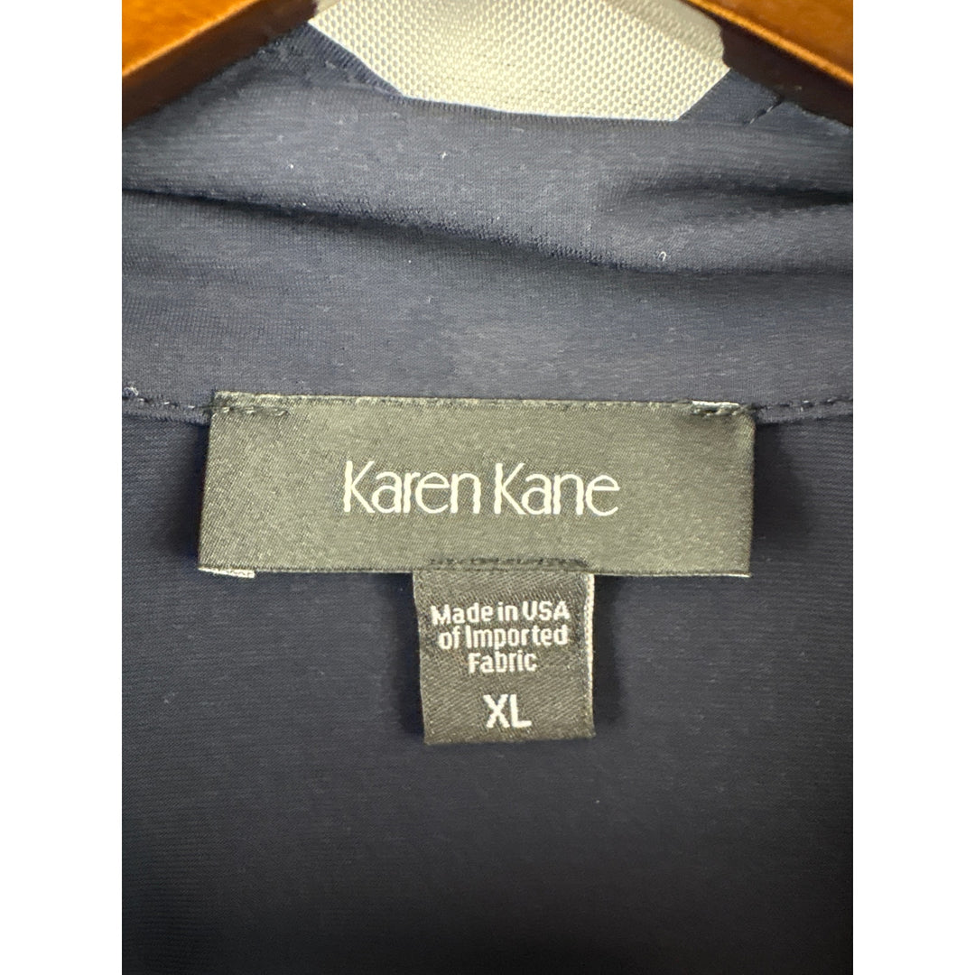 Women’s Karen Kane XL Navy Long Sleeve 3/4 Zip Dress w/ Pockets