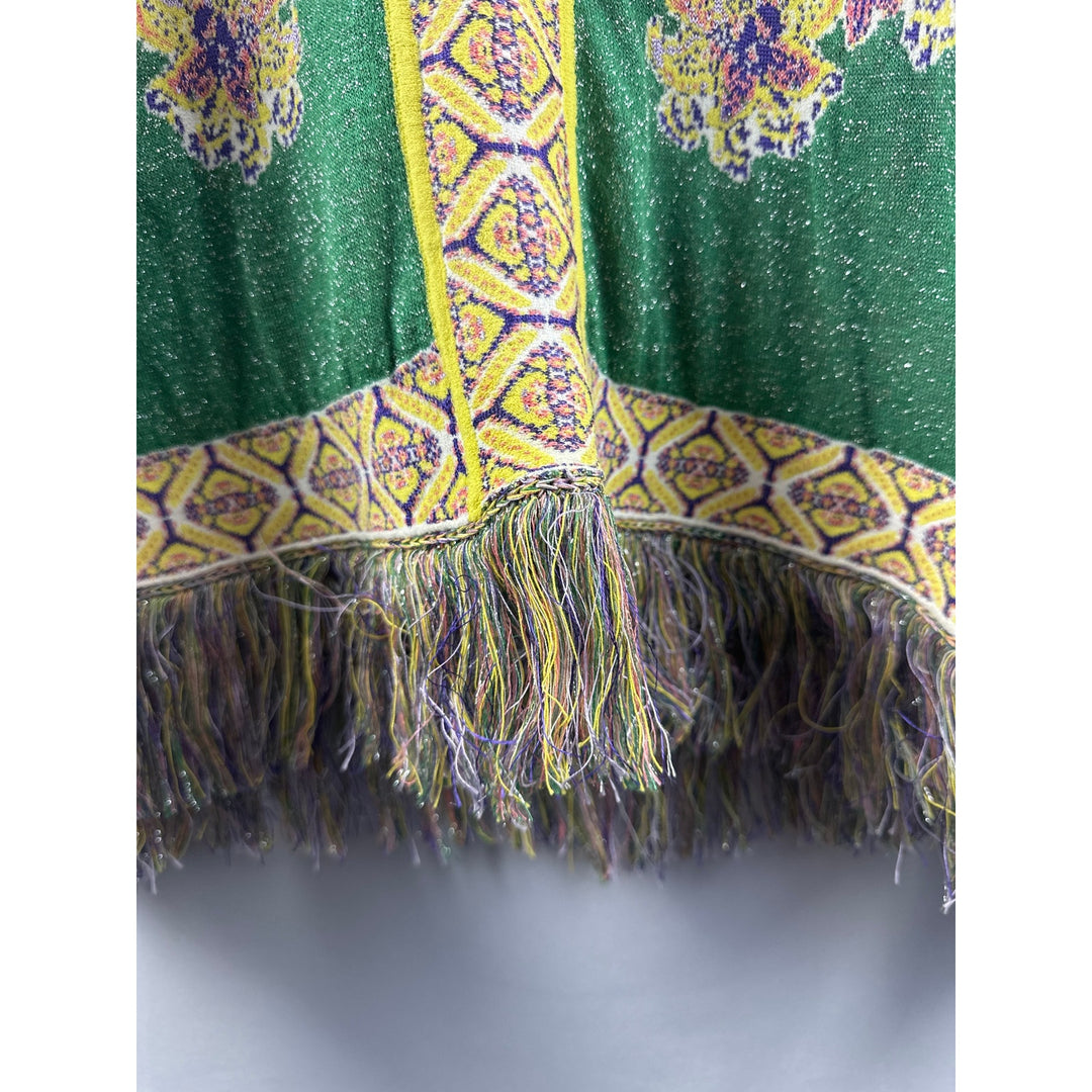 Women’s Etro 46 Purple and green poncho tunic Size M