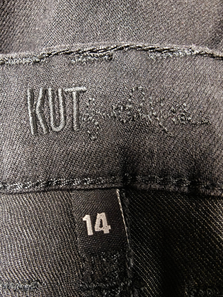Womens KUT from the Kloth Diana Skinny Jeans Black Size 14 NWT