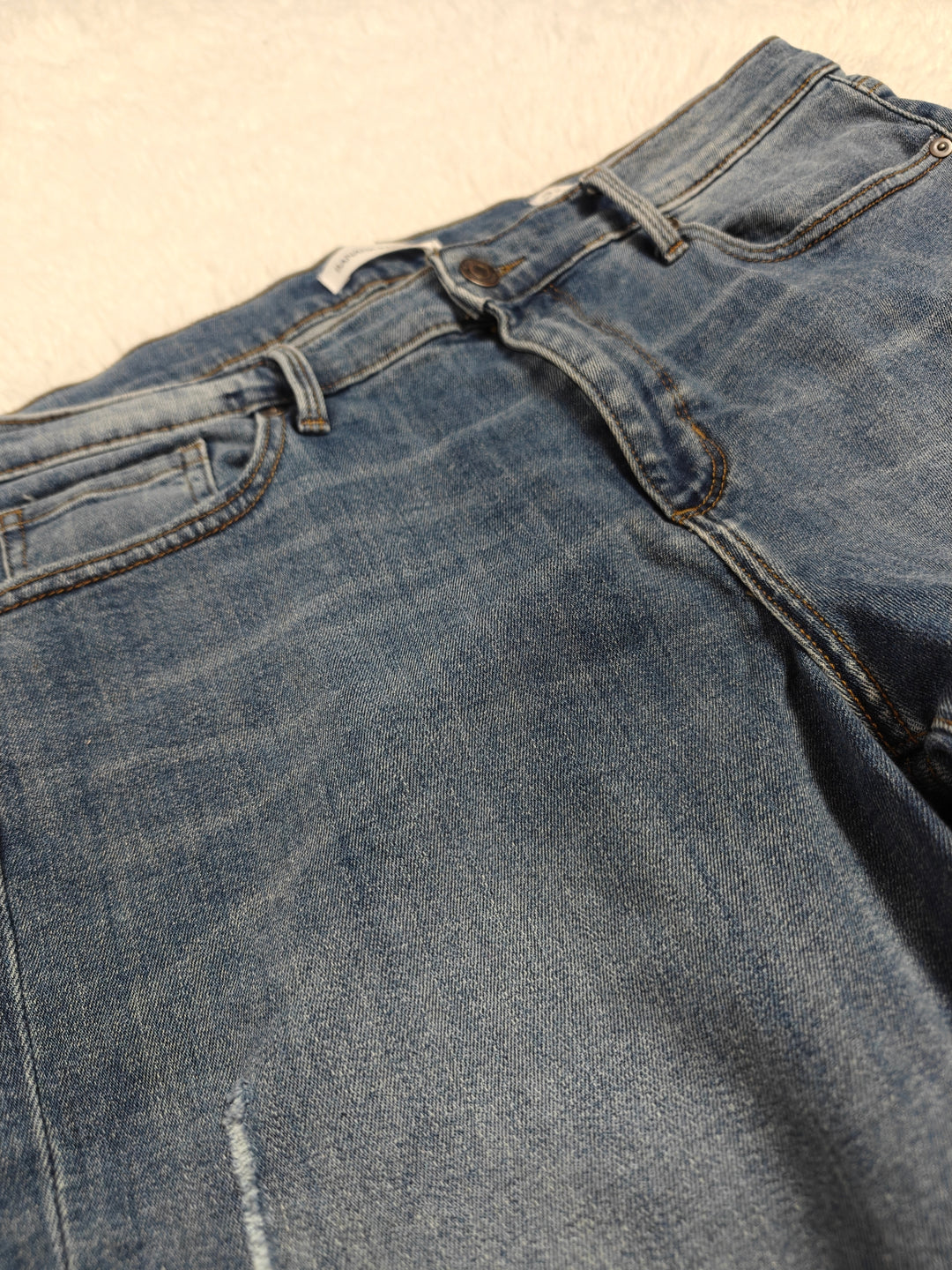 Womens Banana Republic Straight Crop Jeans Medium Wash Size 32 Long