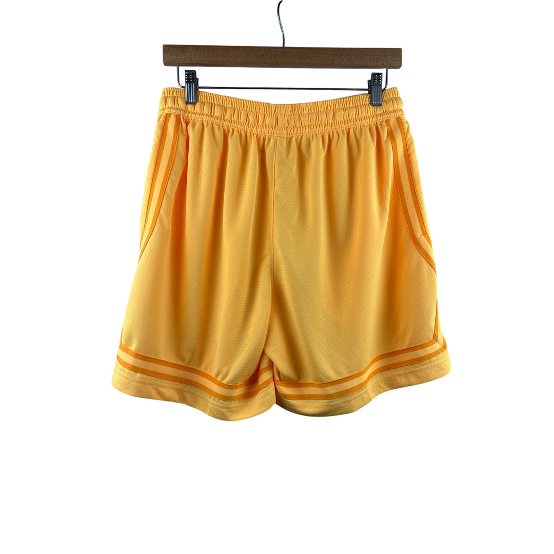 Women’s Nike Medium Bright Yellow w/ Dark Yellow Stripes Basketball Shorts