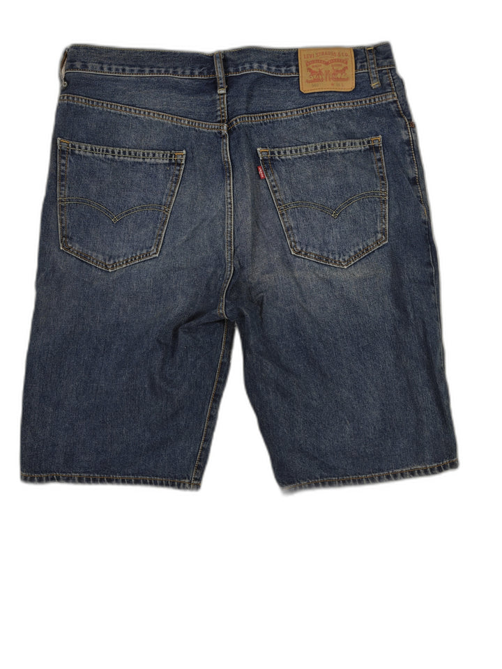 Mens Levis 569 Loose Straight Denim Shorts Blue Size 36