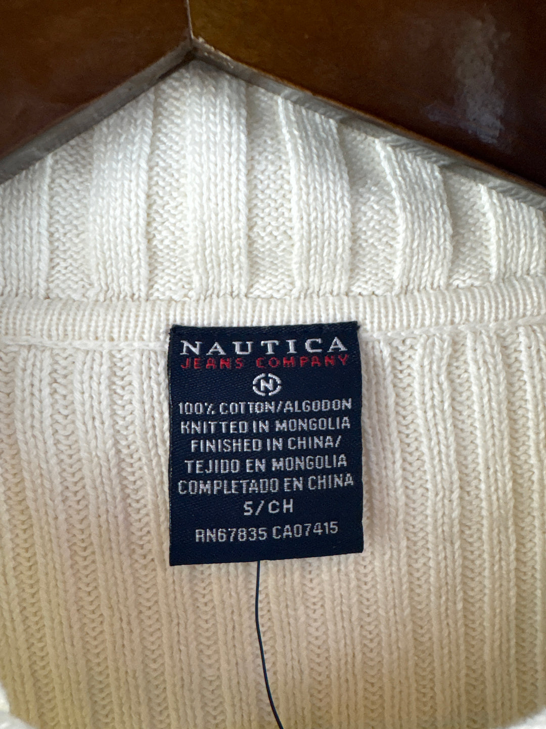 Women’s Nautica Jeans Co. Small Cream Zip Sweater