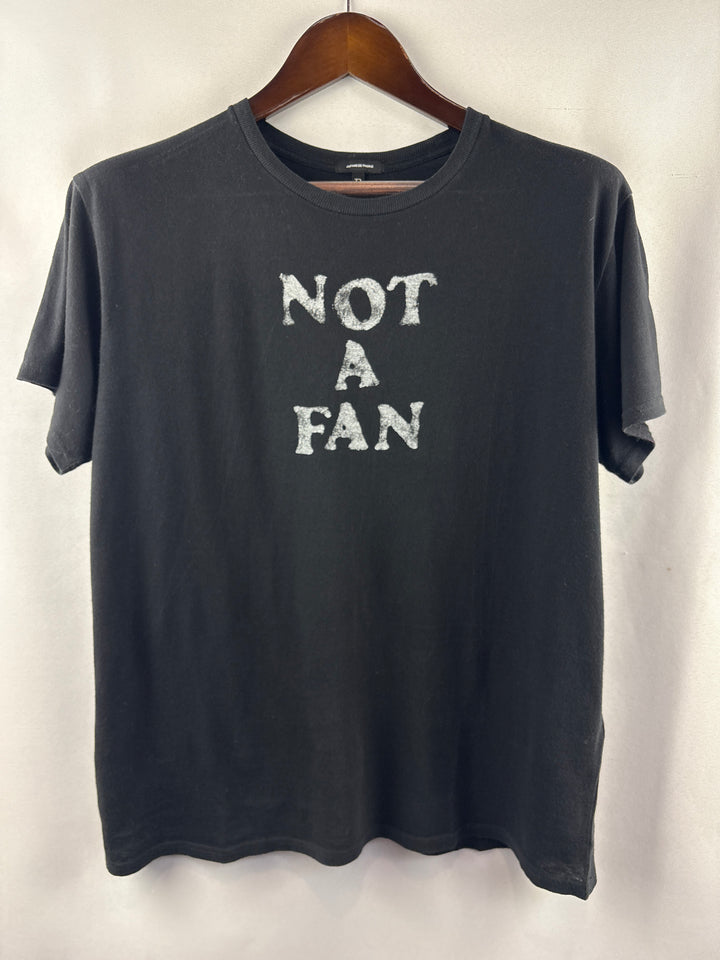Women’s R13 Medium Black “Not A Fan” Graphic T-Shirt