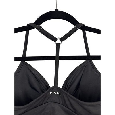 NWT Michi Black Ruched Racerback Sports Bra Size XS – Stretchy Activewear Top