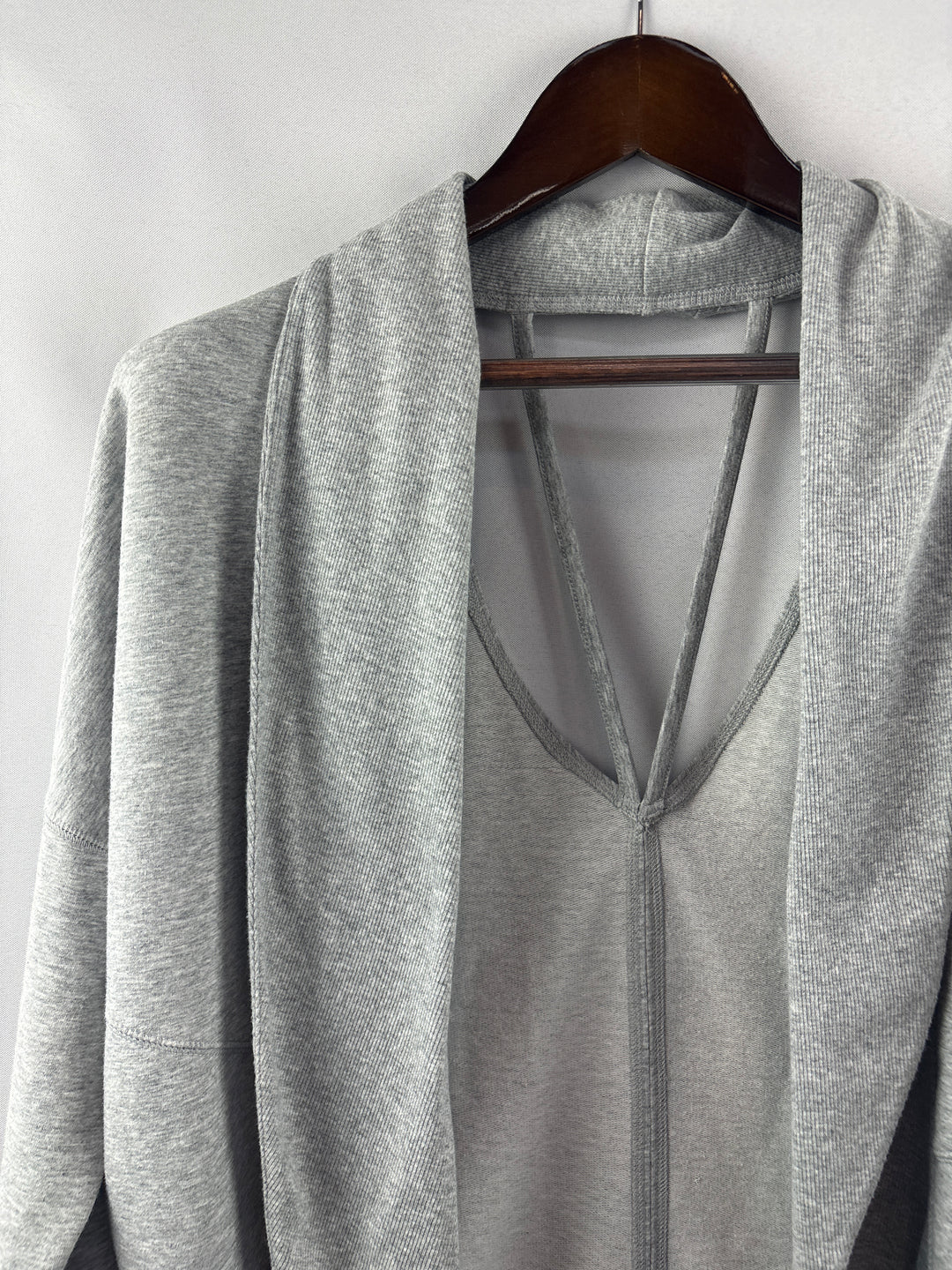 Women’s Zella Medium Light Gray Cardigan w/ Strappy Back