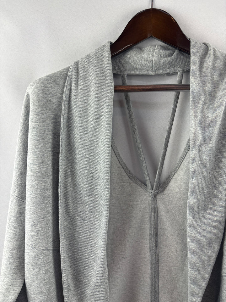 Women’s Zella Medium Light Gray Cardigan w/ Strappy Back