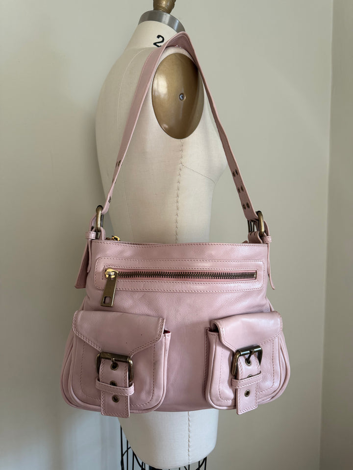 Marc Jacobs Collection Pink Leather Multi Pocket Shoulder Bag Y2K