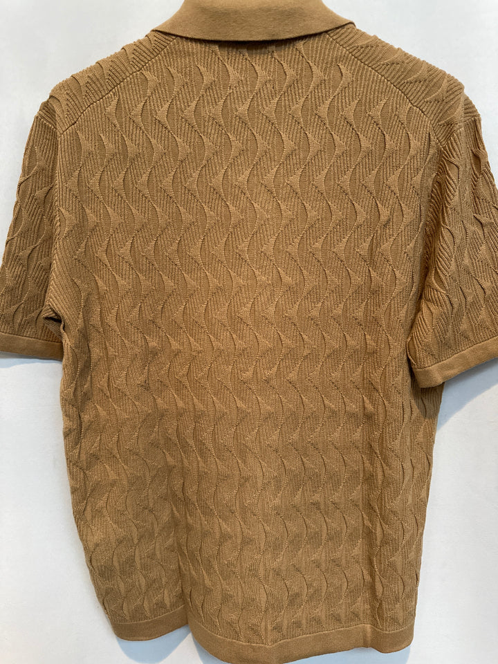 Men’s Abercrombie Short Sleeve wave pattern sweater Size L