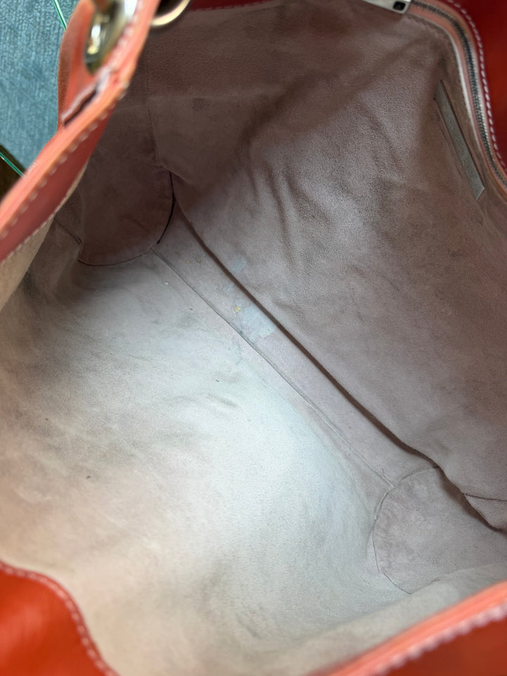 Marc Jacobs Collection Burnt Orange Leather Hobo Shoulder Bag Large