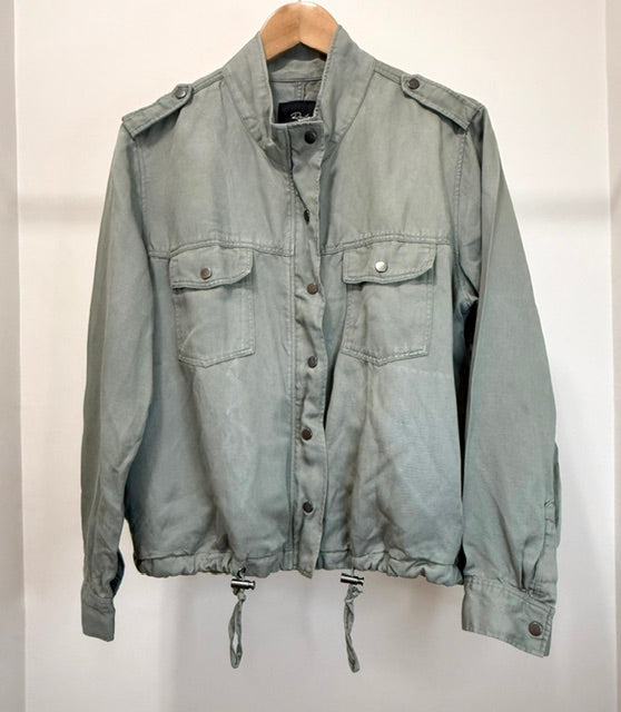 Rails Collins Utility Linen‑Blend Green Jacket SzL